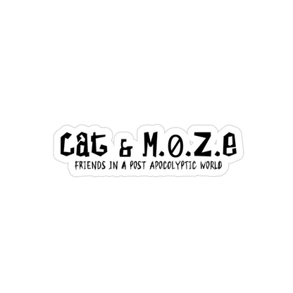 Cat & M.0.Z.E. Outdoor Sticker, Die-Cut, 1pc