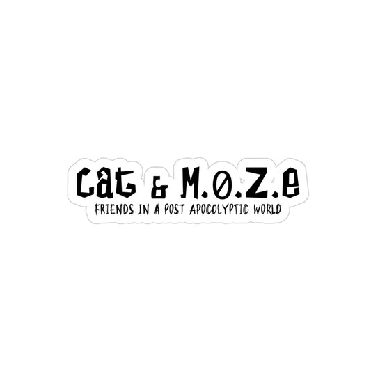 Cat & M.0.Z.E. Outdoor Sticker, Die-Cut, 1pc
